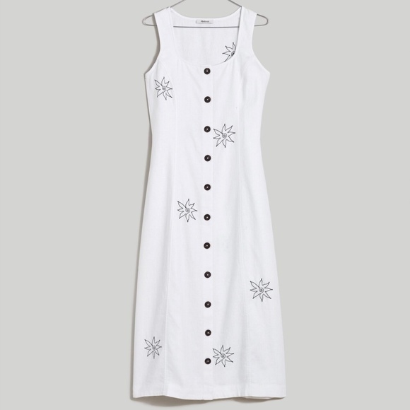 NWT Madewell Button-Front Midi Dress - Picture 3 of 8